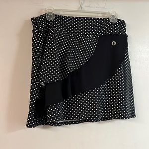 dona Jo athletic skort polkadots layered ruffle.  Donajobrand.com